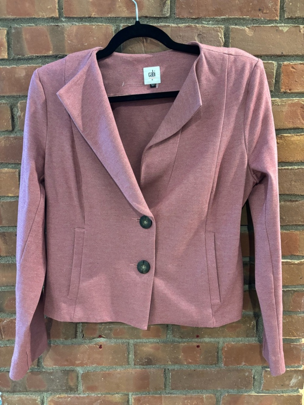CAbi Dusty Rose Two-Button Blazer Jacket